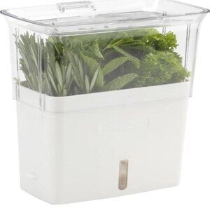 Cole & Mason Fresh Herb Keeper Acrylic Storage Container Refrigerator NEW